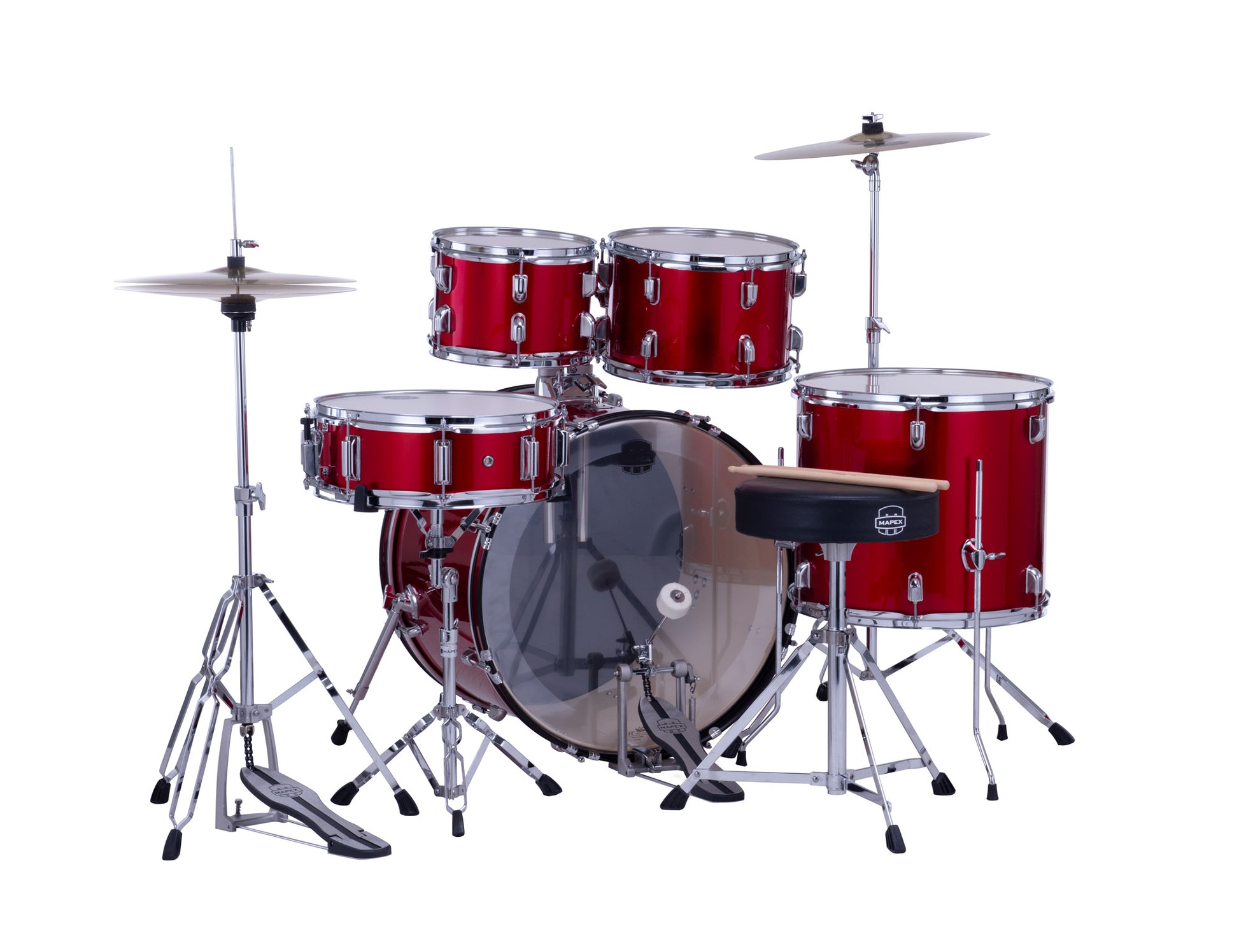 MAPEX COMET STAGE 22 5F INFRA RED COMPLETE AVEC HARDWARE, SIEGE ET CYMBALES