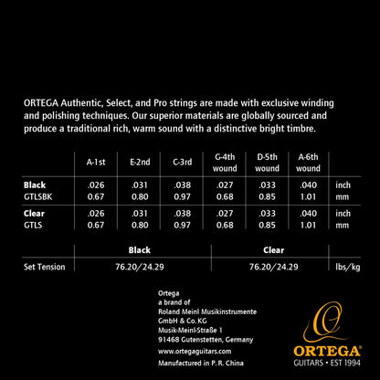 Jeu pour guitarlélé CUSTOM SELECT, nylon Custom et cuivre/nylon (cordes filées)