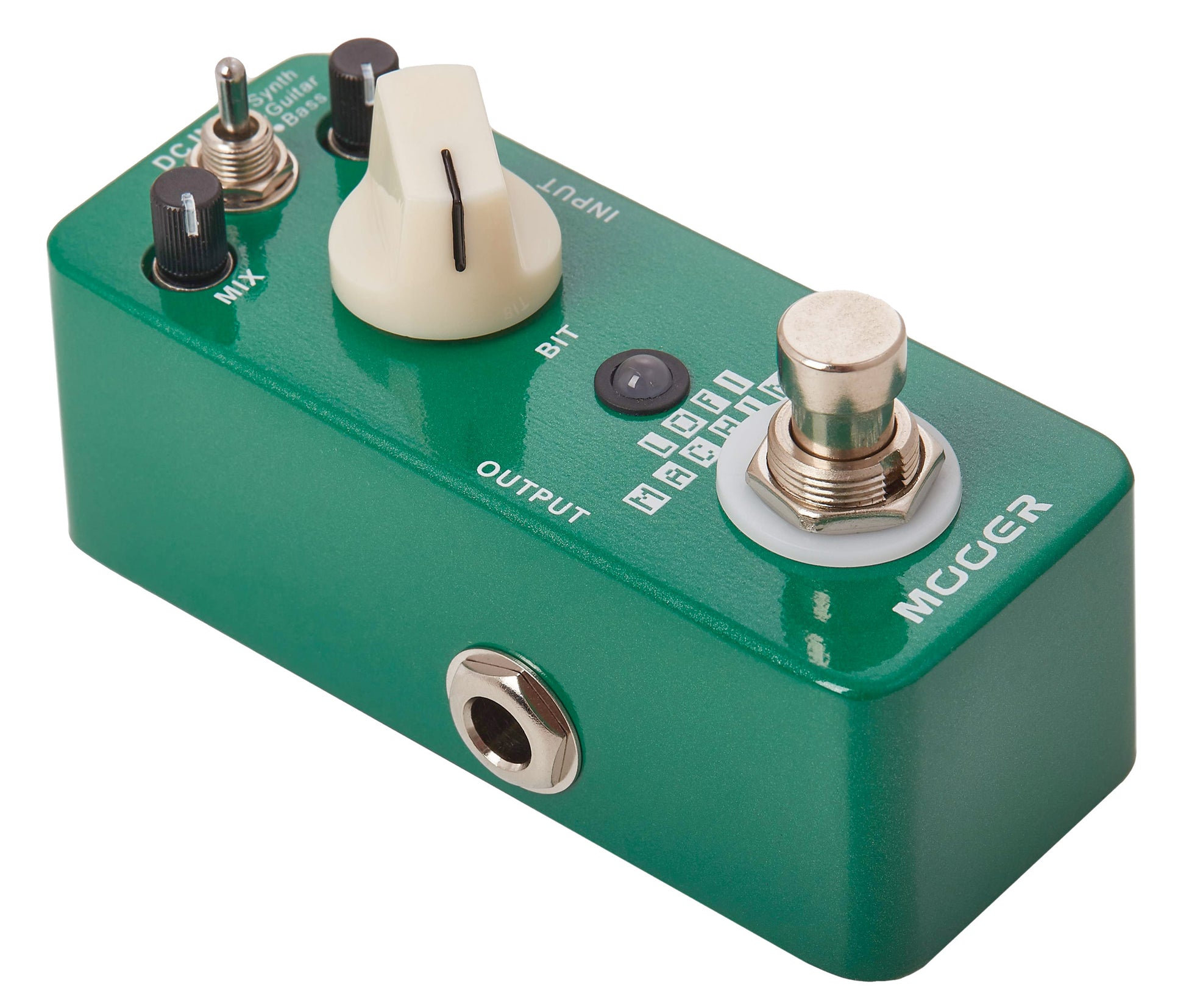 Pédale LOFI MACHINE, réducteur de fréquence d'échantillonnage 3 modes (Synth/Guitar/Bass), boîtier métal, true bypass, vert