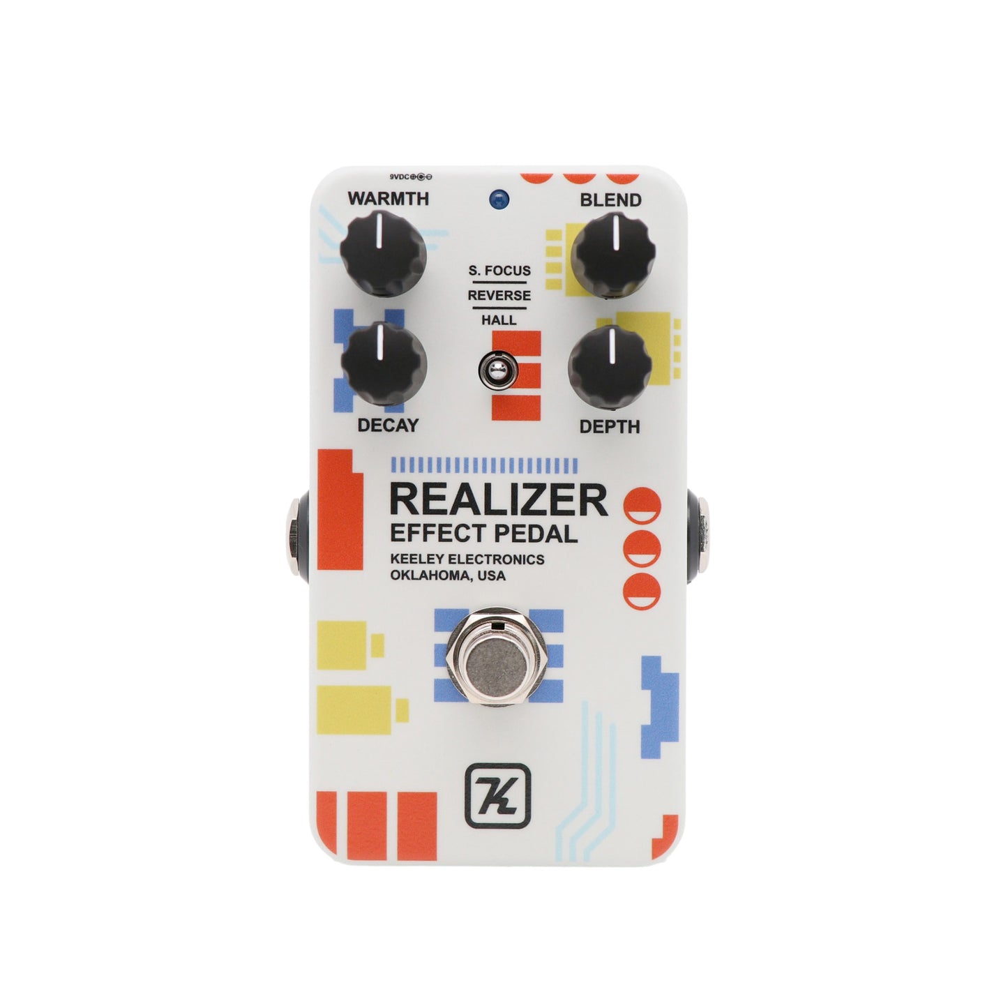 Pédale REALIZER, Custom Shop 21ème Anniversaire, réverb 3 modes (Soft Focus/Reverse/Hall), boitier métal, blanc