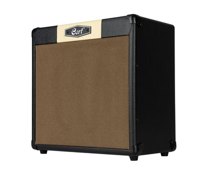 Ampli guitare 30W, 1x 10", 2 canaux, égaliseur 3 bandes, réverb, entrée Bluetooth, entrée CD/MP3 mini-Jack, noir