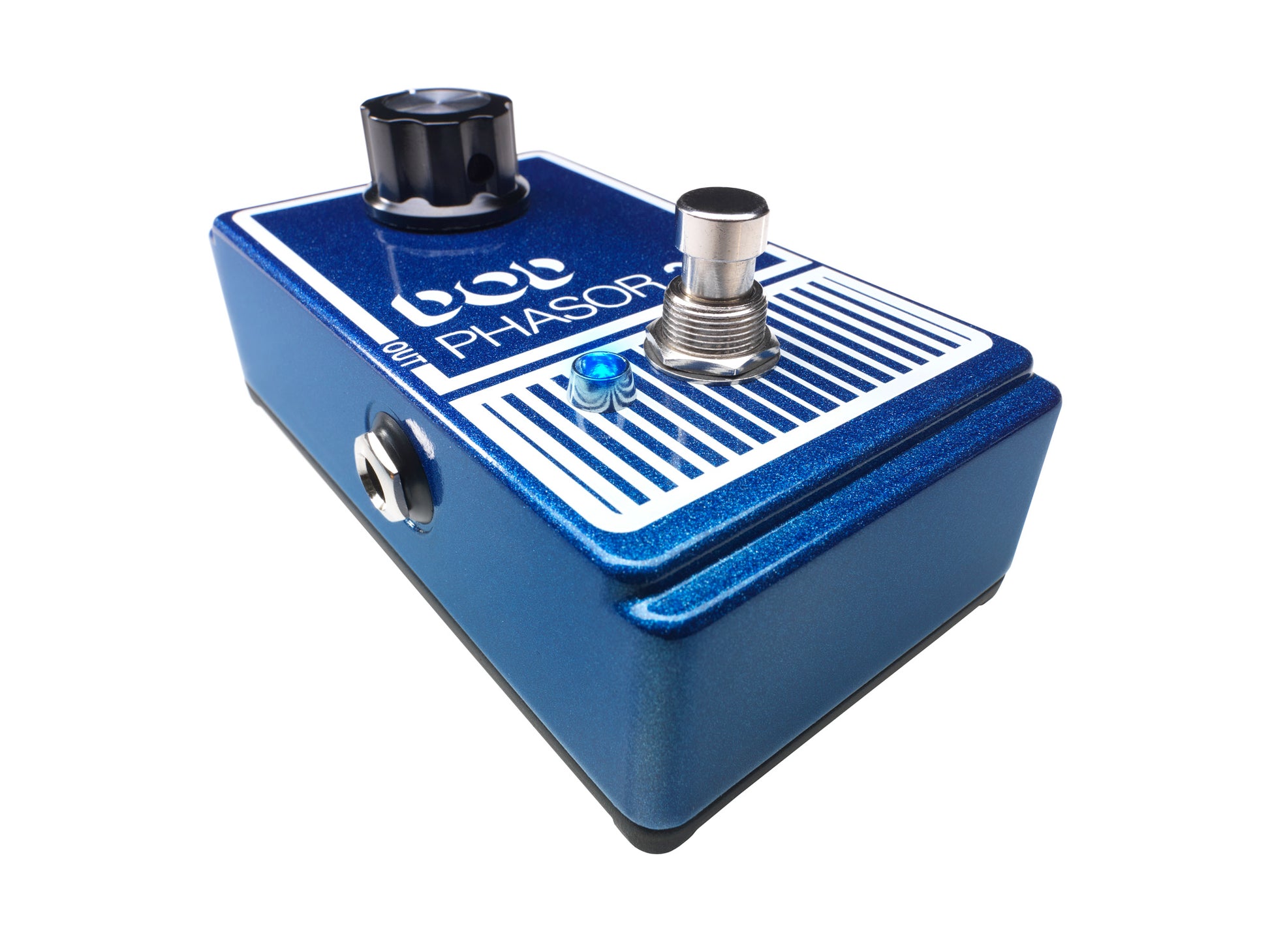 Pédale PHASOR 201, phaser analogique basé sur le circuit original avec composants actualisés, True Bypass, bleu métallisé