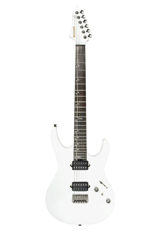 MOOER MMT100, corps aulne américain, manche érable torréfié, touche palissandre, pearl white, avec housse