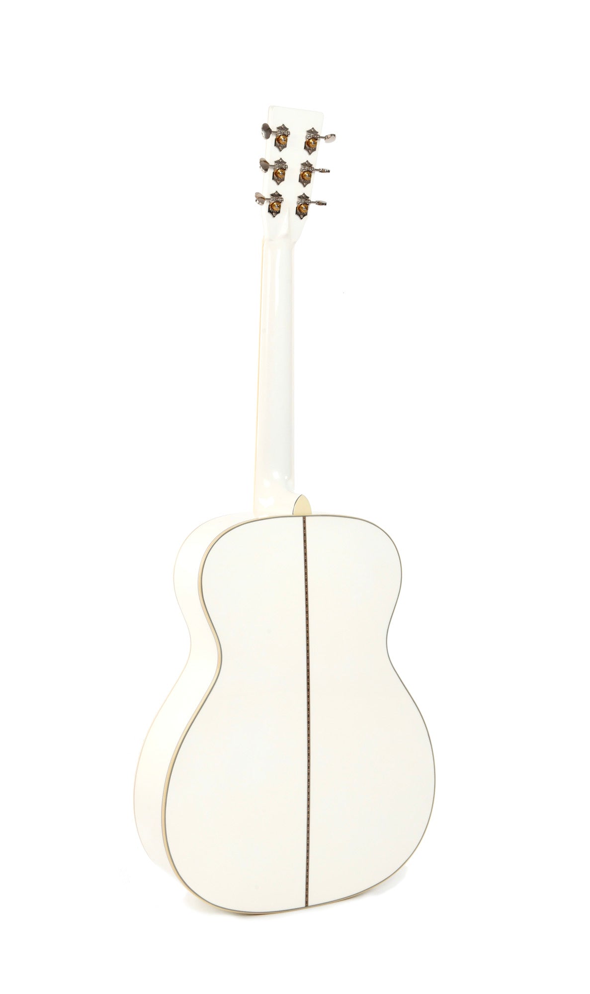 Modèle 000A WHITE PEARL, édition spéciale, Forme 000, table épicéa massif AA, f/e érable flammé, Fishman Sonitone, soft case