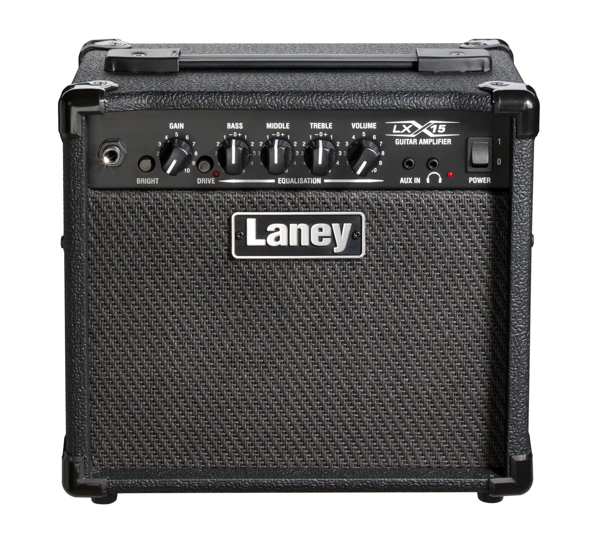 Ampli guitare électrique 15W, 2x HP 5", 1 canal avec Drive commutable, EQ 3 bandes, switch Bright, entrée aux, 6.5 kg, noir