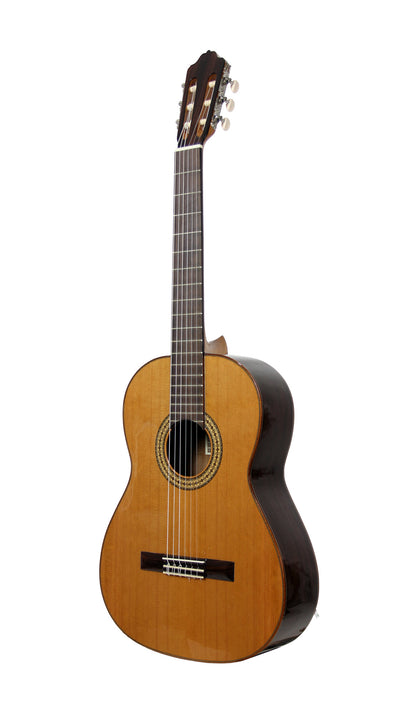 MOD.3, table cèdre massif, fond & éclisses acajou, touche palissandre