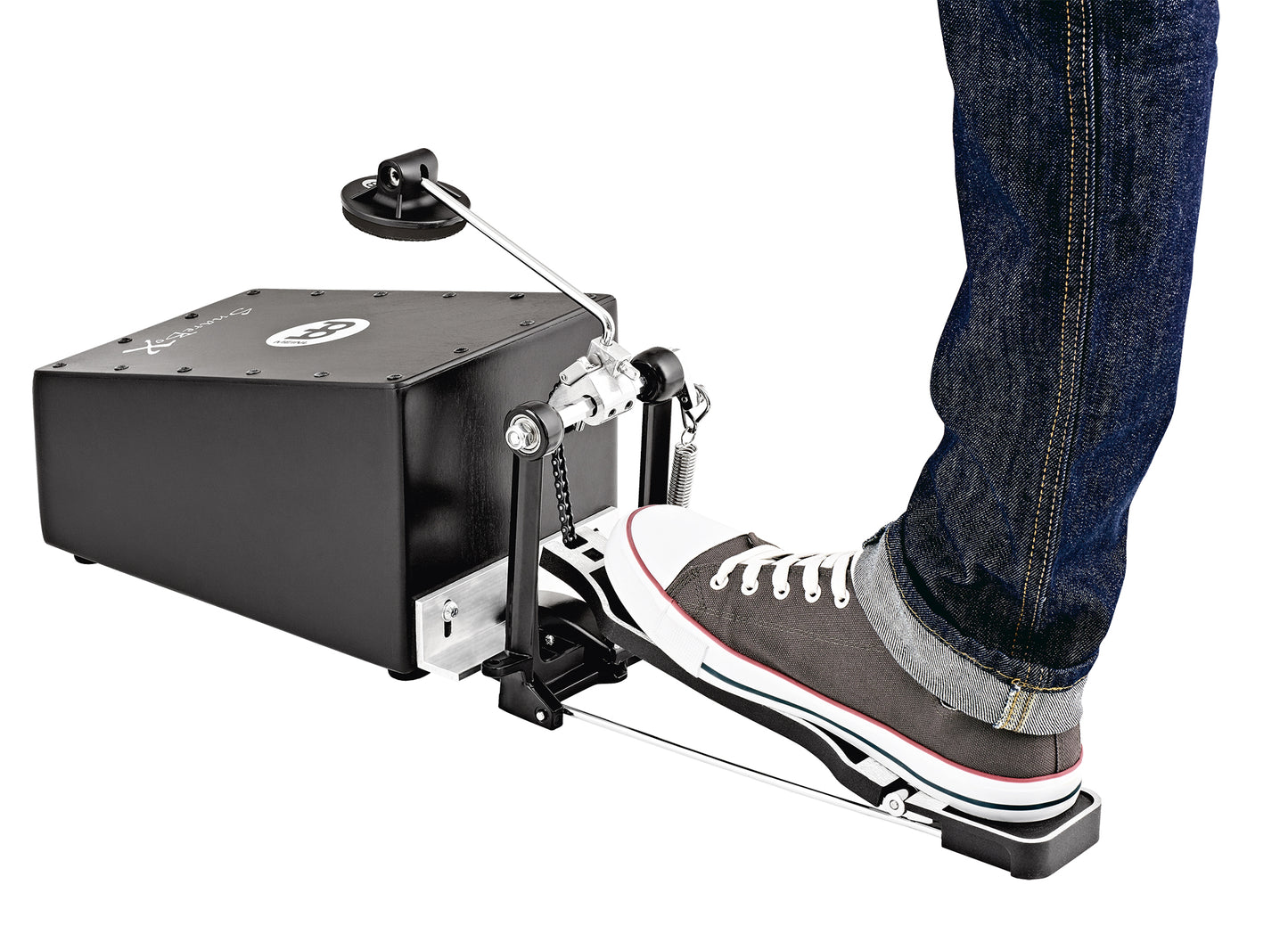 SNAREOX PRE-AMPLIFIE MEINL NOIR + BATTE L, ÉVENT A L'AVANT, BOULEAU, RAIL DE MONTAGE EN ALUMINIUM, SNARE, PIEZO