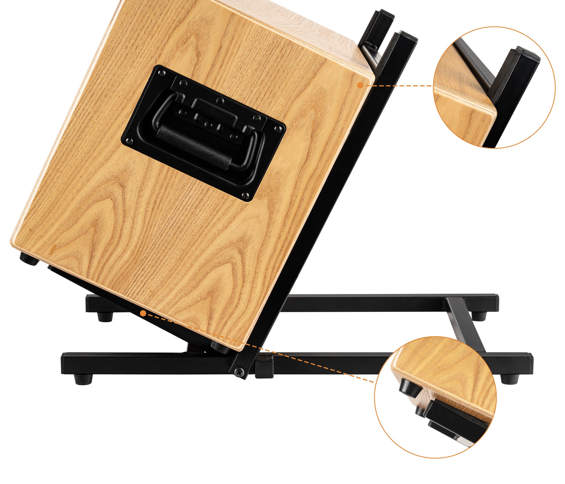 Support bas pour ampli guitare, charge 40kg, pliable, noir