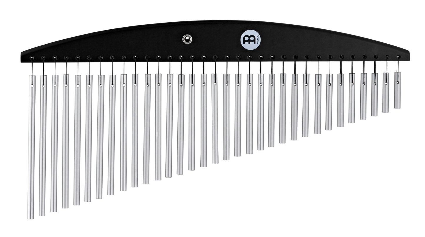 Chimes Headliner 33 barres, simple rang, alliage aluminium anodisé argenté, noir