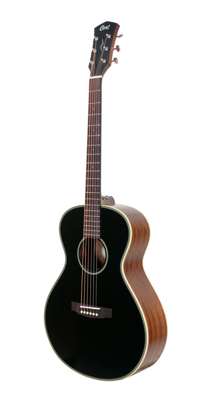 Essence MC4, table épicéa Sitka massif torréfié, f/e acajou, touche & chevalet palissandre, semi brillant, table noire