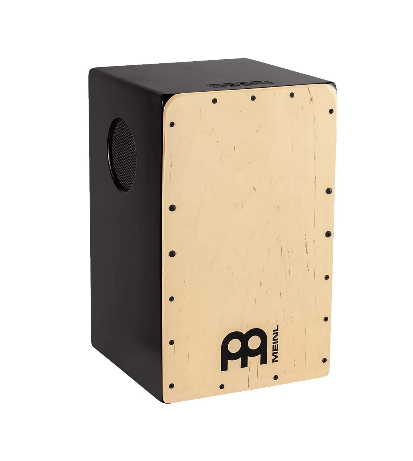 CAJON HP MEINL NATUREL, 30 X 50 X 30 CM, CORPS ET FAÇADE EN BOULEAU BALTIQUE, 2 HP DE 4.5", 20W, SNARES INTERNE, CARTE MICRO SD
