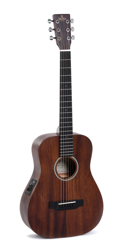 Modèle TM-15E, guitare de voyage, table acajou massif, f/e acajou, touche micarta, EQ Sigma, housse, naturel