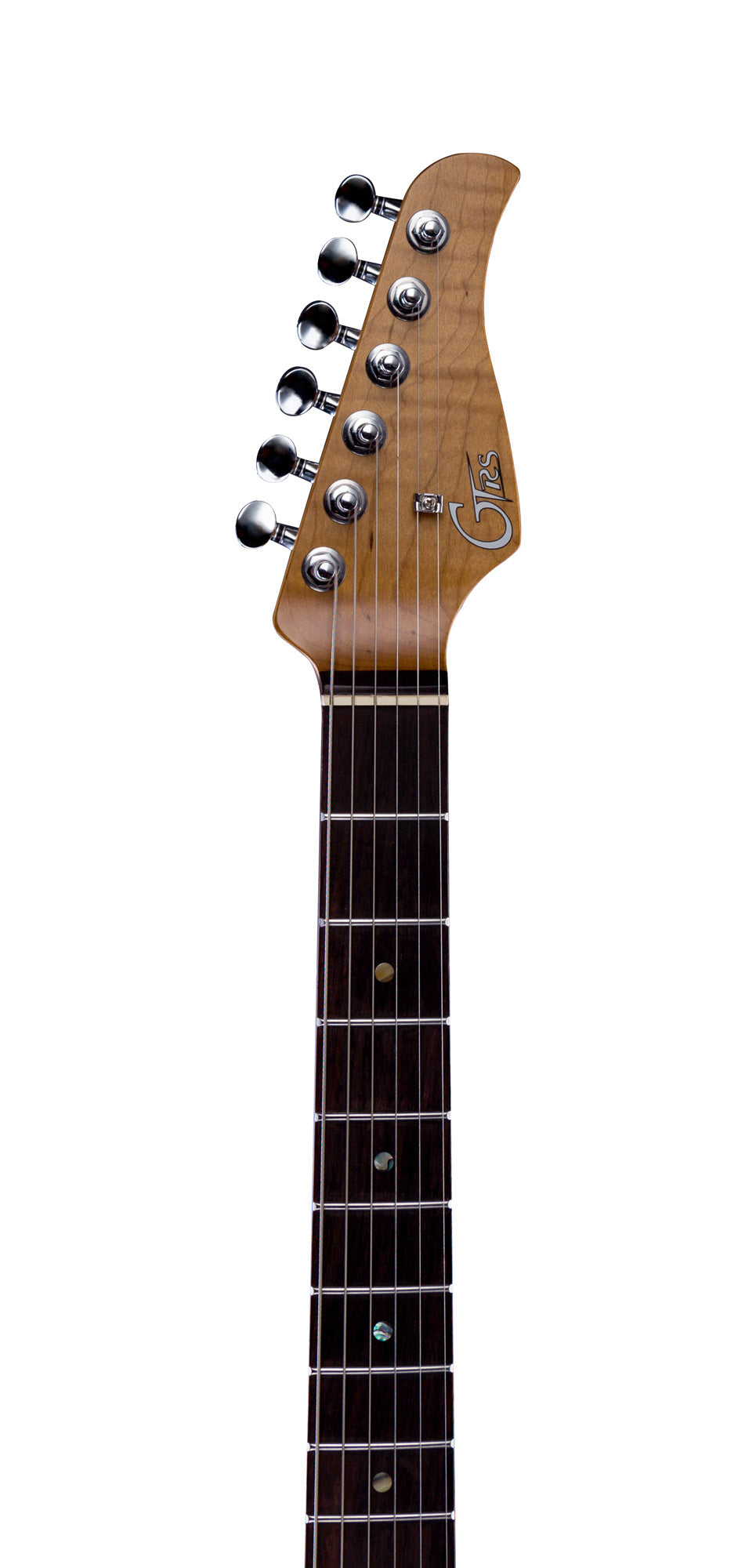 GTRS P800, corps aulne, manche érable flammé torréfié, touche palissandre, micros et processeur GTRS, olympic white