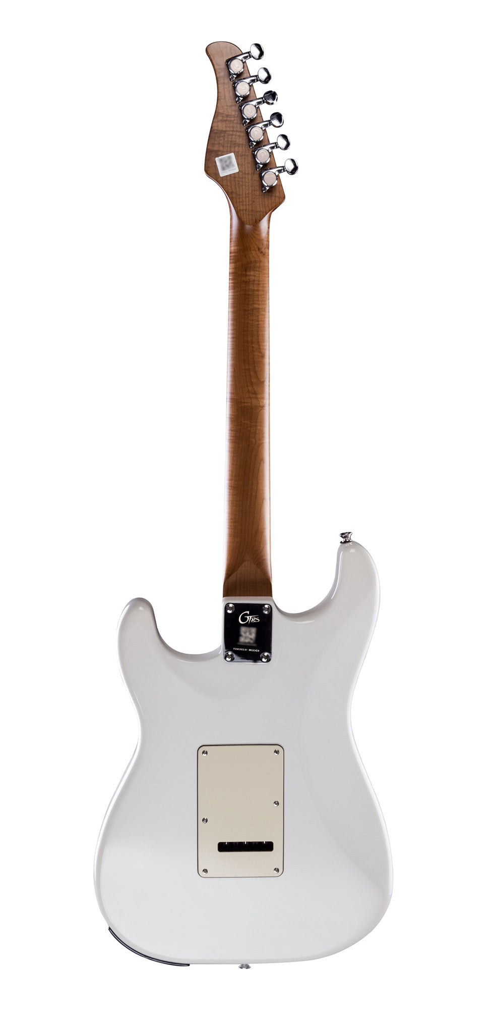 GTRS P800, corps aulne, manche érable flammé torréfié, touche palissandre, micros et processeur GTRS, olympic white