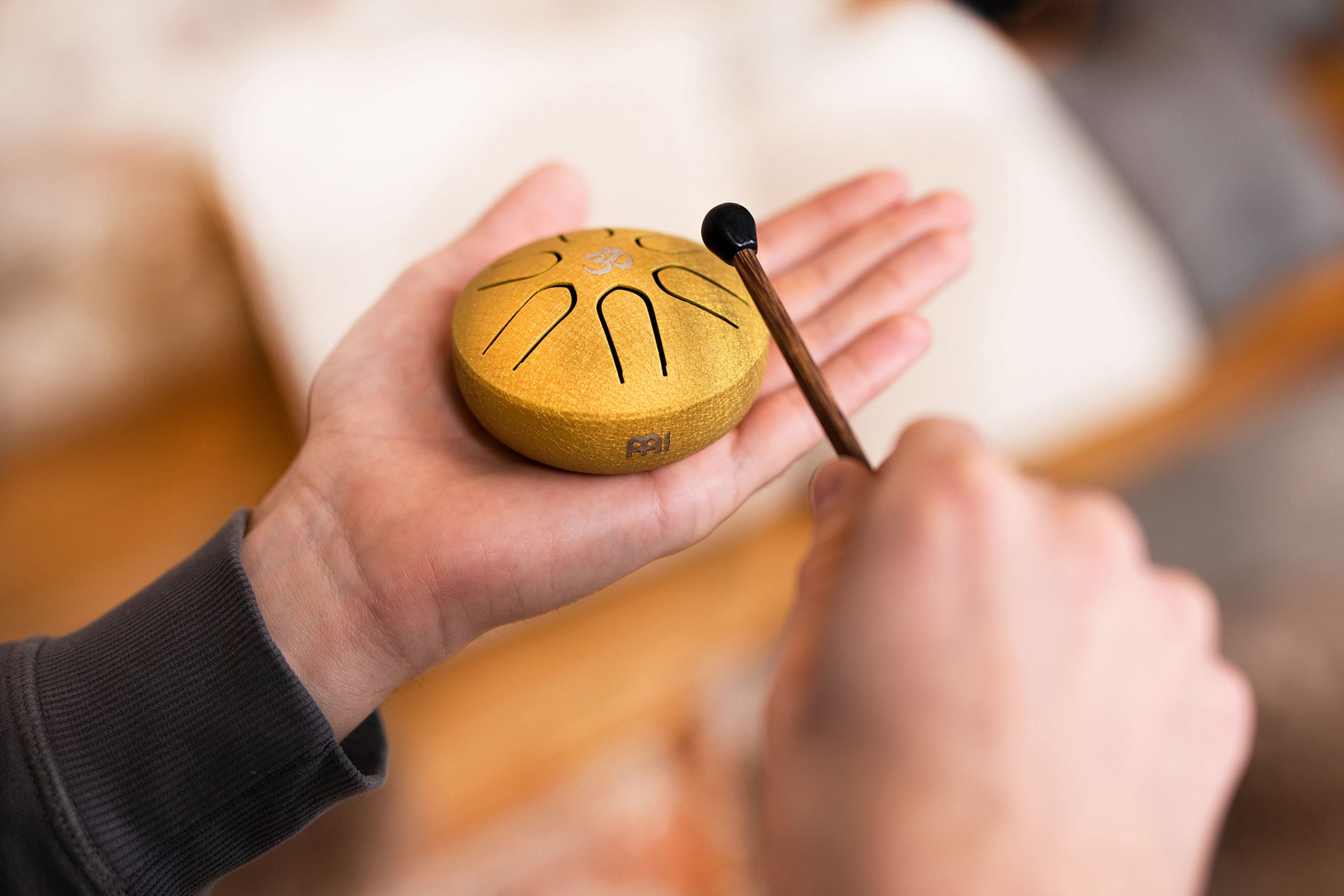 POCKET STEEL TONGUE DRUM SONIC ENERGY LA MAJEUR GOLD