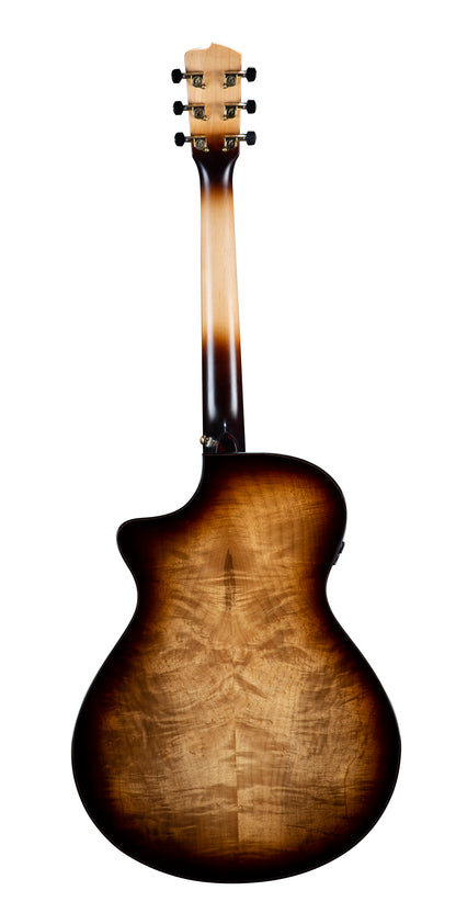 ARTISTA PRO CONCERTO BURNT AMBER CE, pan coupé, table épicéa massif, f/e myrtlewood massif, EQ Fishman Flex Plus-T, étui