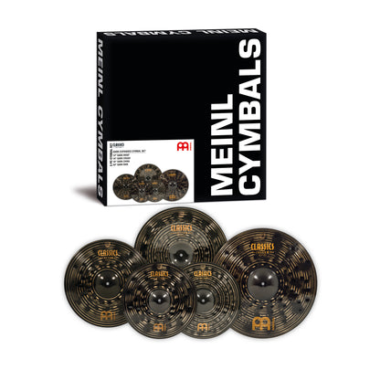 Pack de cymbales étendu Meinl Classics Custom Dark 14"16"18"20" alliage bronze B12 fini dark