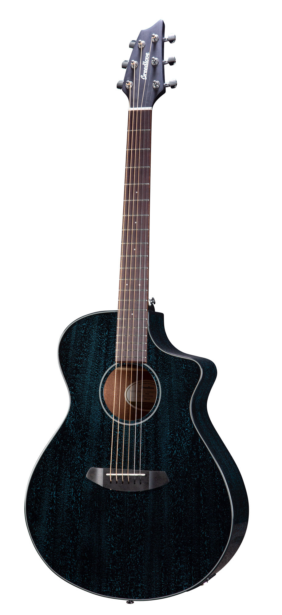 RAINFOREST S CONCERT MIDNIGHT BLUE CE, table acajou massif, f/e acajou, EQ Fishman Presys I, midnight blue