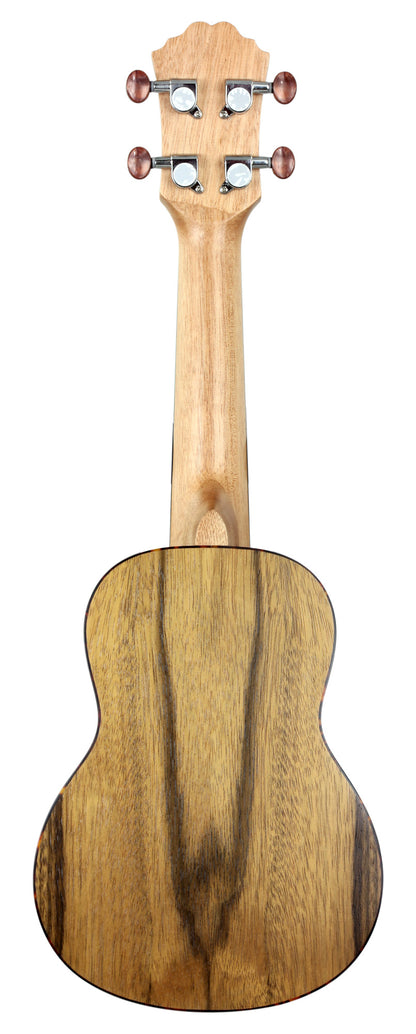 Ukulélé Soprano, table dao, fond & éclisses dao, touche & chevalet noyer, cordes Aquila, avec housse, naturel