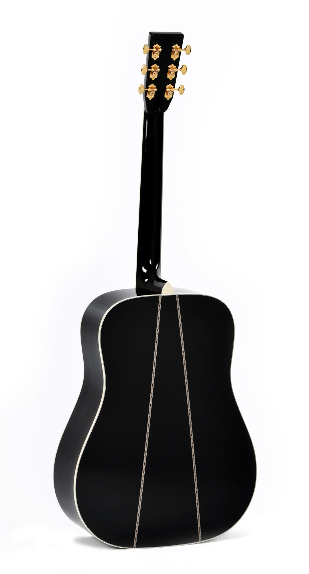 Modèle DT-42 NASHVILLE, édition spéciale, Dreadnought, table épicéa massif, f/e tilia, binding abalone, softcase, noir brillant
