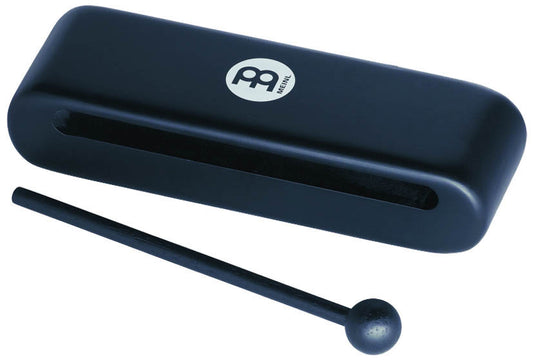 Woodblock hévéa 22 cm, avec batte bois, noir mat