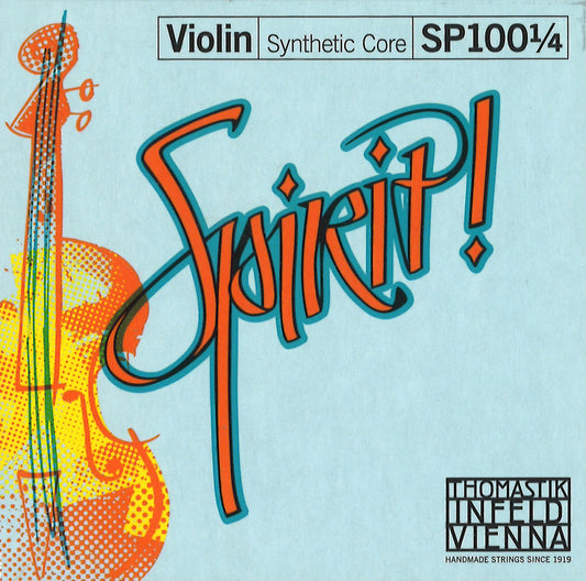 Jeu Spirit pour violon 1/4 (MI âme acier filée étain plaqué avec boule amovible)