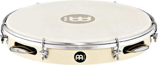 PANDEIROS MEINL 10" PEUPLIER, PEAU DE CHÈVRE SELECTIONNEE A LA MAIN REMPLAÇABLE, CYMBALETTES ACIER CHROMÉE, CLÉ DE RÉGLAGE