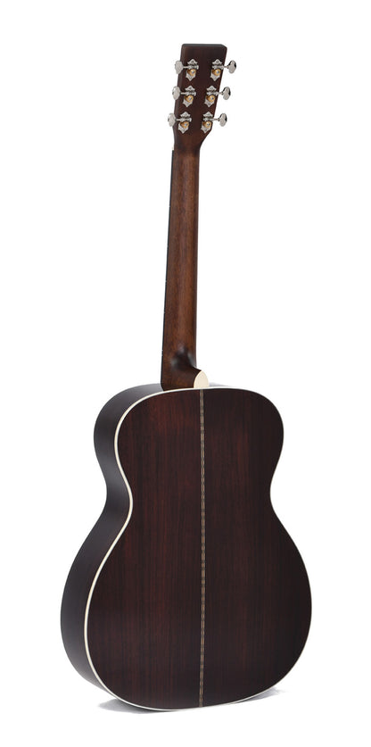 Modèle SOMR-28L, Orchestra Model, table épicéa massif, f/e palissandre massif, touche & chevalet ébène, soft case, gaucher