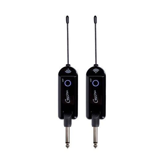 Système sans-fil GTRS GWU4 pour guitare, 4 canaux, émetteur et récepteur rechargeables, bande de fréquences UHF, noir