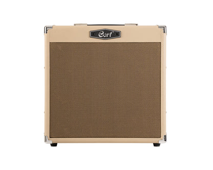 Ampli guitare 30W, 1x 10", 2 canaux, égaliseur 3 bandes, réverb, entrée Bluetooth, entrée CD/MP3 mini-Jack, white sand