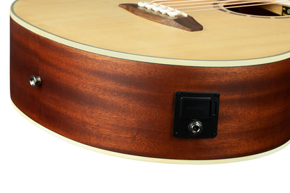 D7CE-5, basse 5 cordes, pan coupé, EQ Ortega MagusPro, table épicéa, f/e acajou, manche acajou, naturel satiné