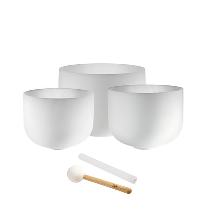 SET 3 SINGING BOWLS SONIC ENERGY CRYSTAL 432Hz / A4, F4, C4