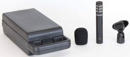 Microphone super-cardioïde, alimentation fantôme requise, pince micro, bonnette anti-vent et valise inclus, noir