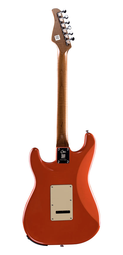 GTRS P800, corps aulne, manche érable flammé torréfié, touche palissandre, micros et processeur GTRS, fiesta red