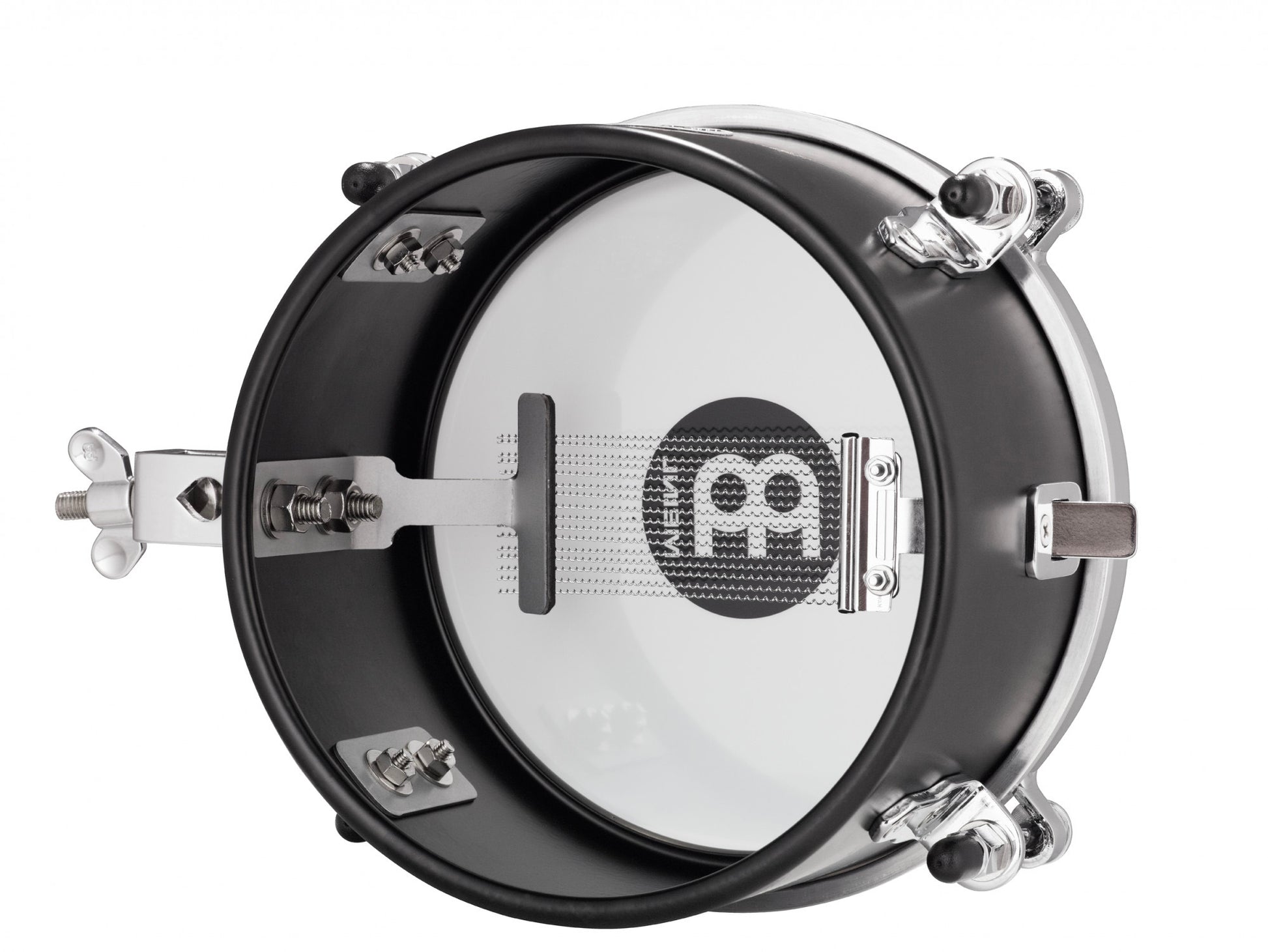Snare timbale 8", fût acier, avec attache robuste, système d'enclenchement rapide du timbre, noir