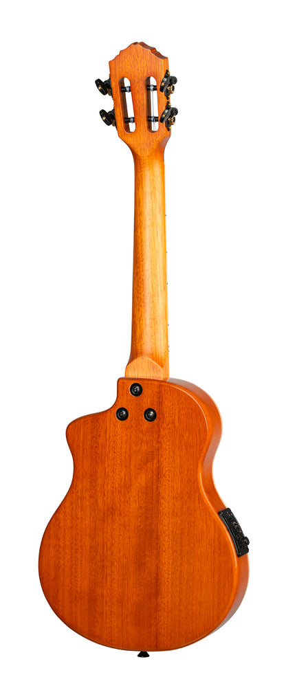 RTPX-U-FMA, modèle Tourplayer Ténor, pan coupé, EQ Magus X/U, table érable flammé, f/e okoumé, manche acajou, housse, bleu