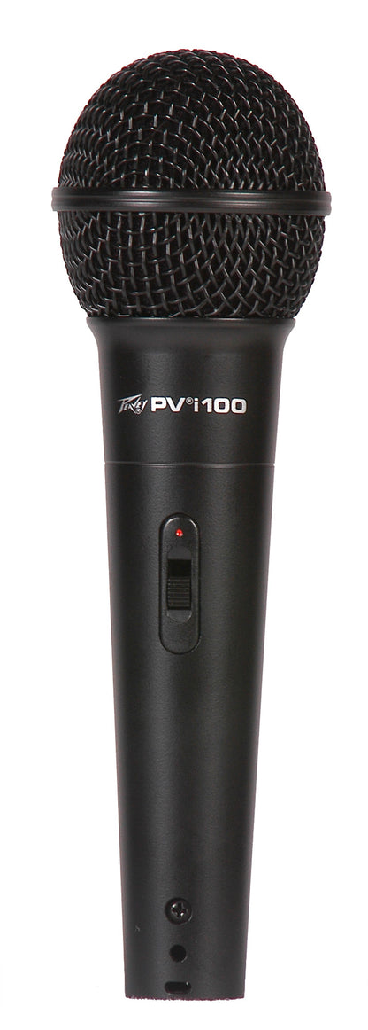 Microphone dynamique cardioïde PVi 100, housse, pince micro et câble XLR 6m inclus, noir
