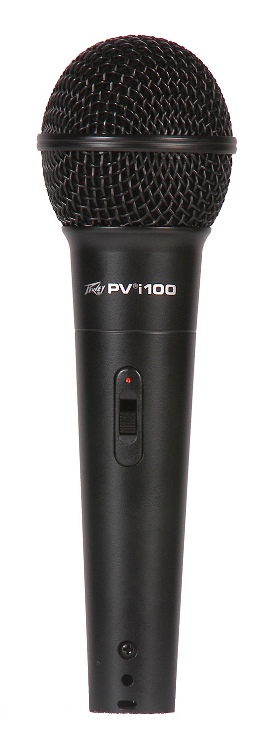 Microphone dynamique cardioïde PVi 100, housse, pince micro et câble XLR 6m inclus, noir
