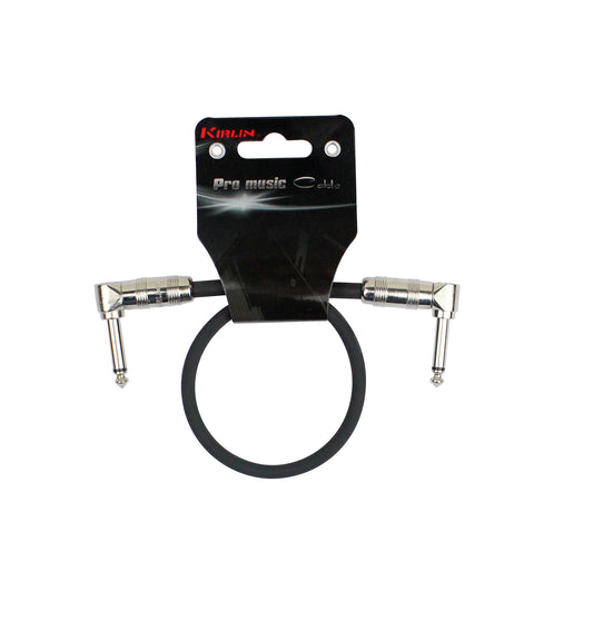 Câble patch ENTRY Jack mono coudé/Jack mono coudé, 0.30 mètres, noir