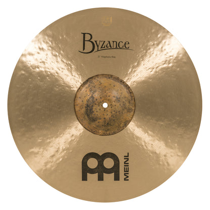 RIDE MEINL BYZANCE 21" POLYPHONIC, MEDIUM, ALLIAGE BRONZE B20, MARTELÉ A LA MAIN,  FINITION TRADITIONNELLE