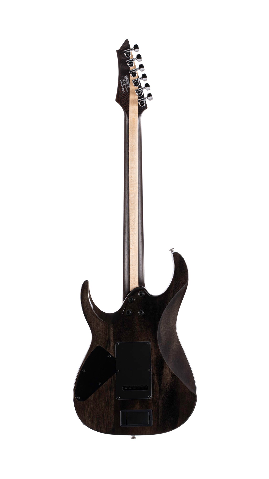 X700 Duality II, corps acajou, table érable flammé, touche ébène, trémolo CFA-III, micros Fishman Fluence, housse, lava burst