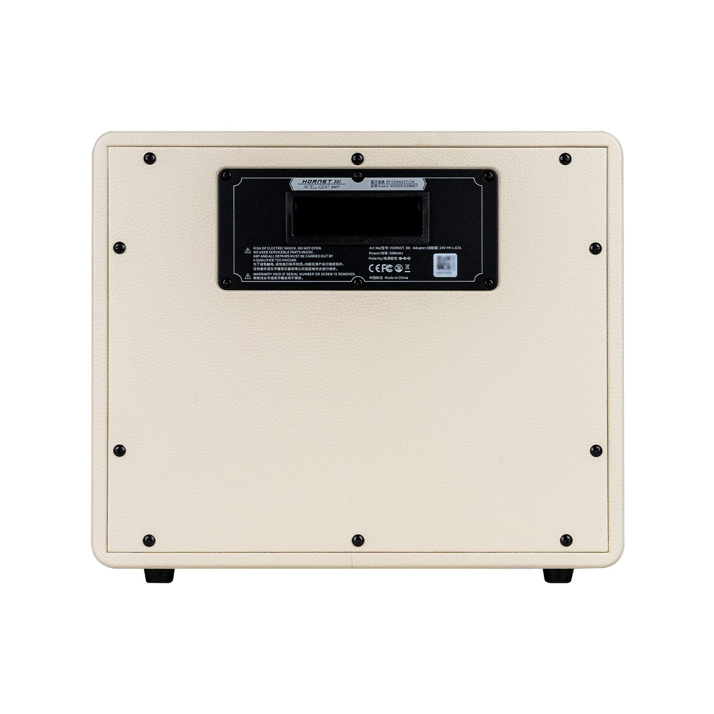 Ampli HORNET 30i, 30W, HP 8", 52 modélisations d'amplis, 49 effets, accordeur, looper, Bluetooth, USB-C, alimentation, blanc