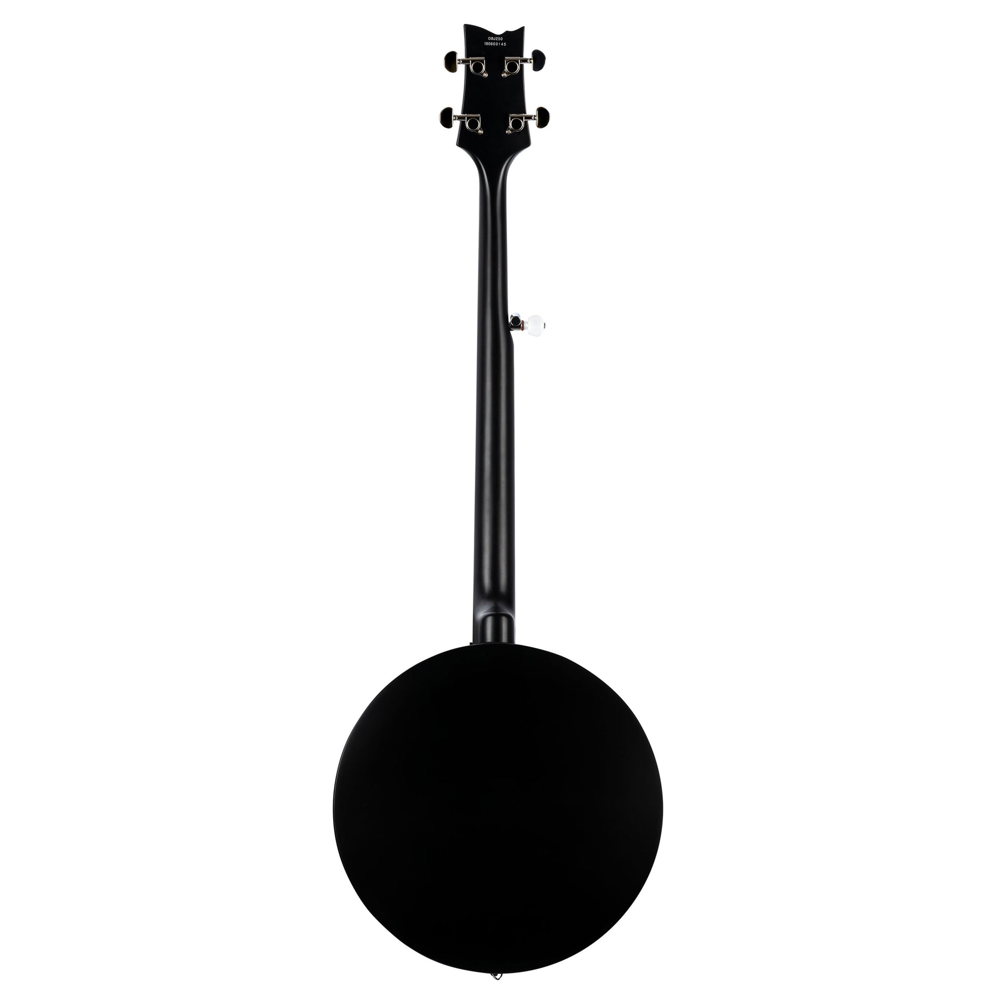 OBJ250, banjo 5 cordes, 24 tirants, cercle acajou, manche acajou, résonateur acajou, housse, noir satiné