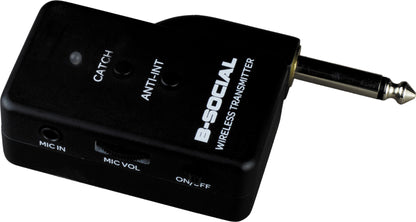 Ampli basse B-SOCIAL, interface audio Bluetooth et USB compatible PC/Mac, 2 x 35W, 2x HP doubles concentriques 5", 7.6 kg, noir