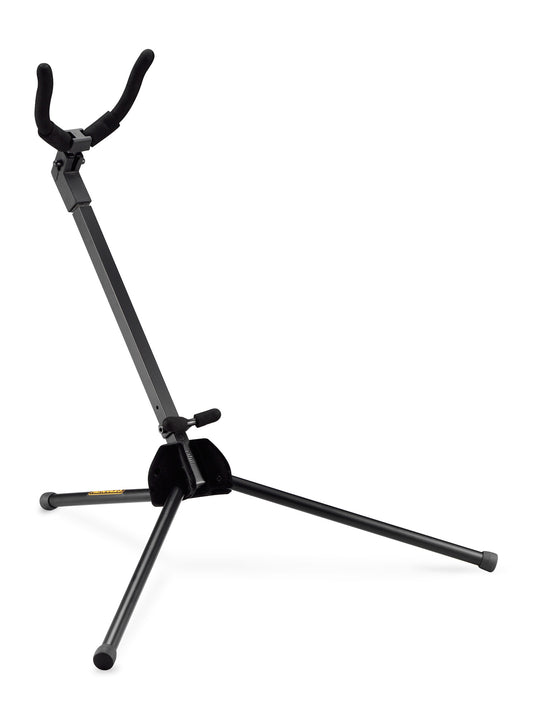 Support saxophone ténor pliable ultra-compact, housse (hauteur: 35 cm, poids: 0.4 kg, taille replié: 34 x 7.5 cm)