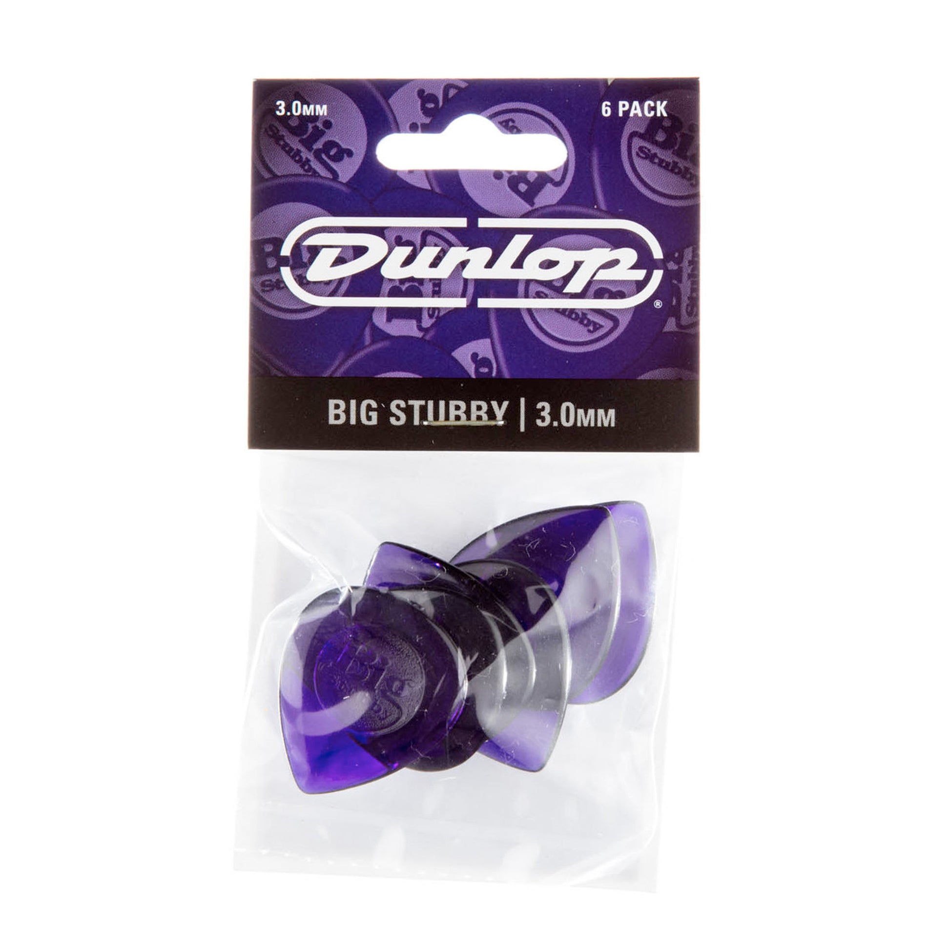 Sachet de 6 médiators Big Stubby 300 (violet)