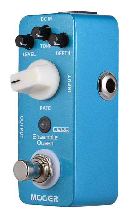 Pédale ENSEMBLE QUEEN, chorus pour basse, boîtier métal, true bypass, bleu