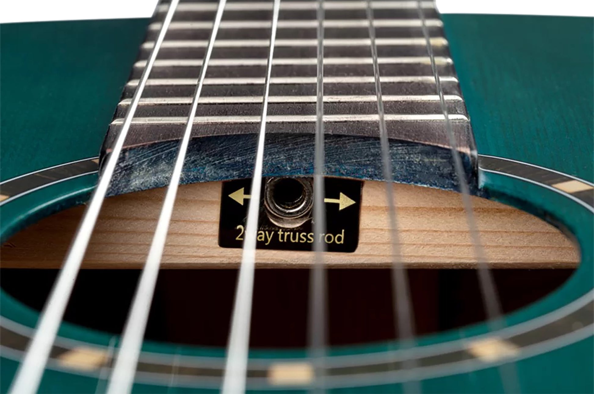 R121SNOC, modèle Slim Neck, table épicéa, fond & éclisses acajou, manche acajou (sillet 48 mm), housse, bleu océan brillant