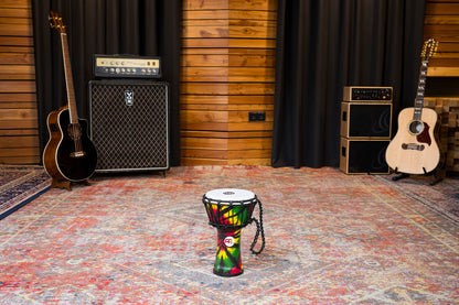 Djembe Meinl série Jr. peau synthétique 7" et hauteur 12 1/2" fini Tie Dye