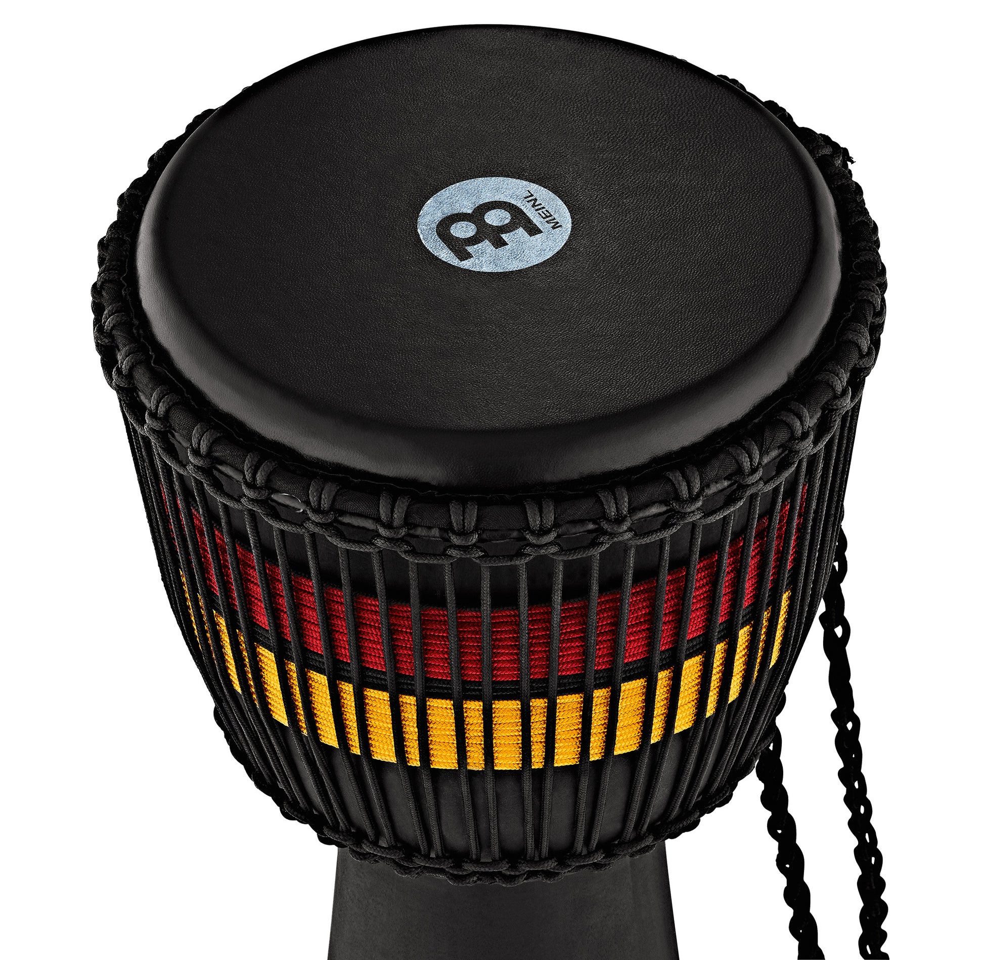 DJEMBE MEINL EARTH 10" NOIR ROUGE JAUNE, MAHOGANY, PEAU DE CHÈVRE, 61CM
